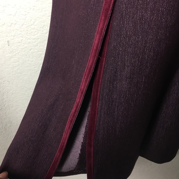 Vertigo Burgundy Tuxedo Stretch Suit Slit Leg - Picture 14 of 16